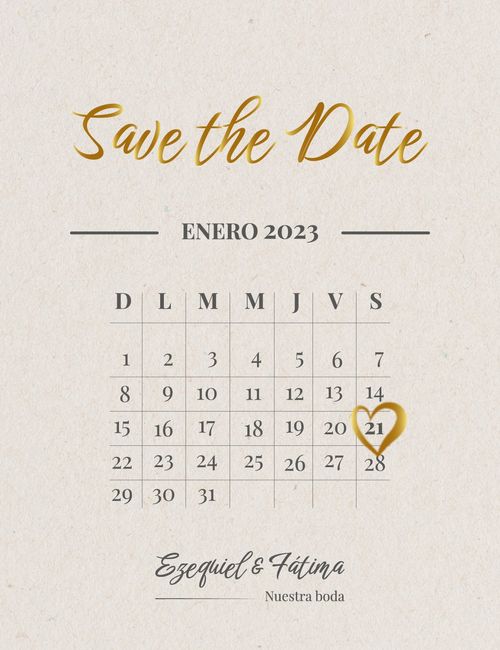 Nuestro "save the date" 1