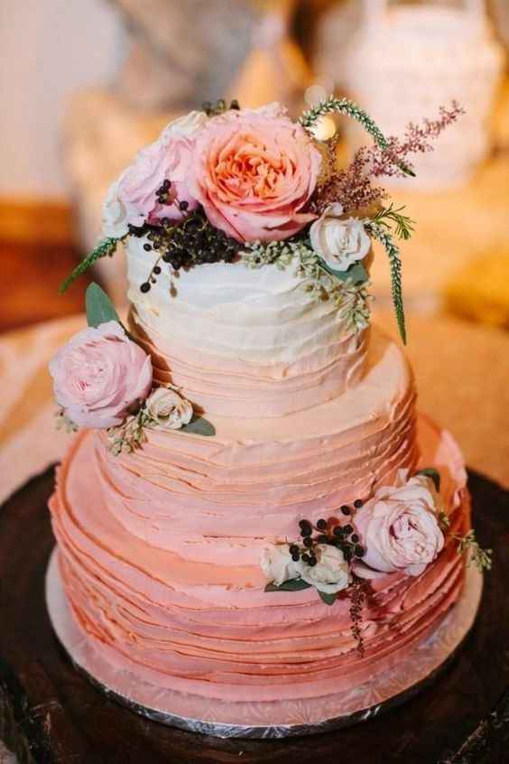 2-Torta para casamientos en degradé