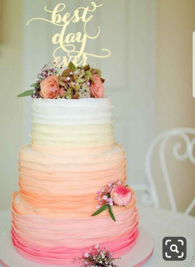 7-Torta para casamientos en degradé
