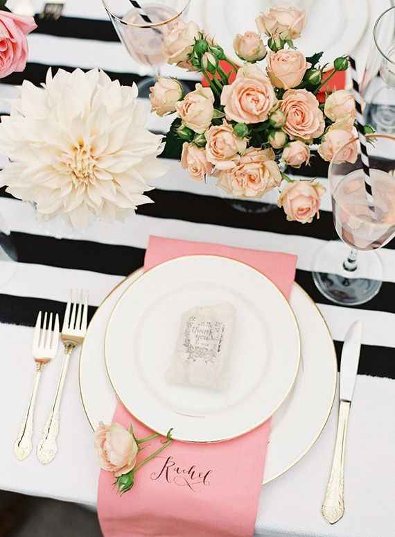 5-Decoración a rayas para casamientos