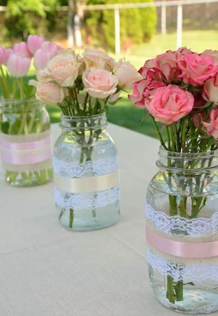 ¡19 Ideas para utilizar frascos reciclados en tu boda!😍 3