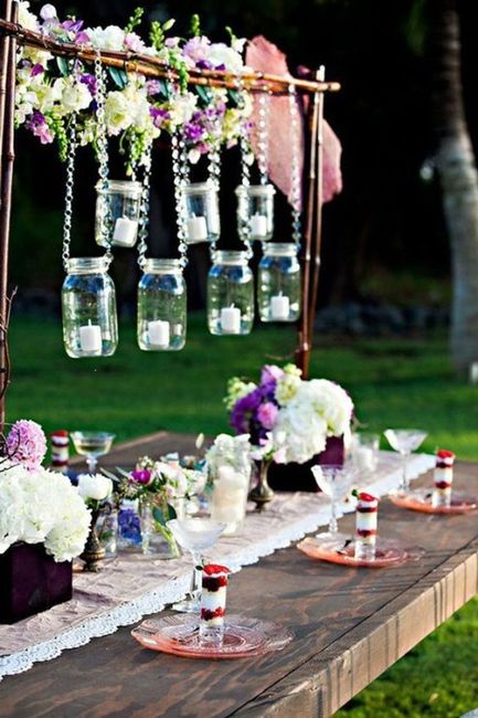 ¡19 Ideas para utilizar frascos reciclados en tu boda!😍 6