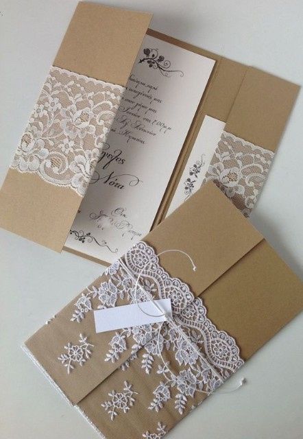 ¡17 ideas para Invitaciones de papel madera!😍 5