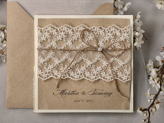 ¡17 ideas para Invitaciones de papel madera!😍 9