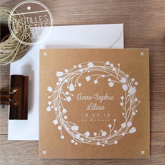 ¡17 ideas para Invitaciones de papel madera!😍 10