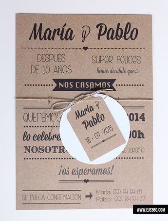 ¡17 ideas para Invitaciones de papel madera!😍 17