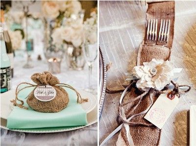 ¡Inspiraciones de decoración con arpillera para tu casamiento! 7