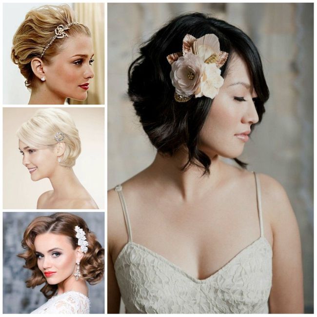 ¡Peinados para novias de pelo corto!👰😊 8