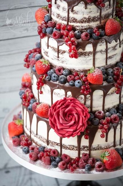 ¡8 Tortas de casamiento decoradas con fruta! ¿Sí o no?😋🍰 1