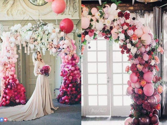 3-Decoración con globos para casamientos