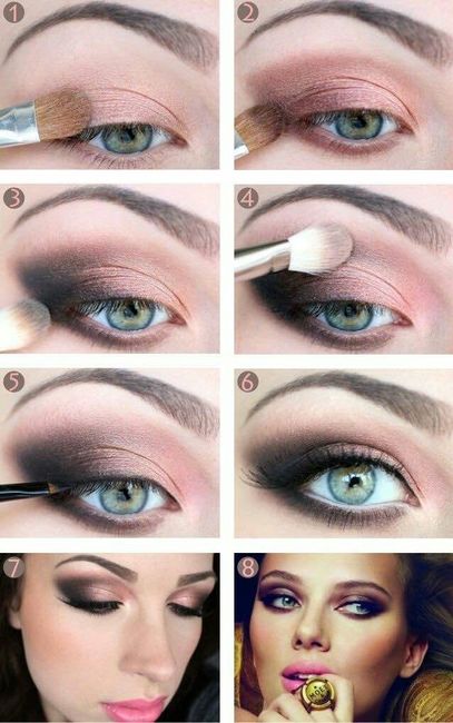 Maquillaje de ojos ahumado en tonos rosas - 1