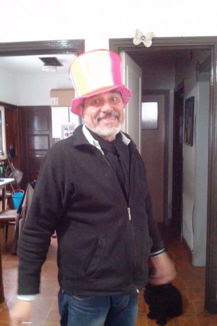 Mi papá haciendo la prueba de la galera