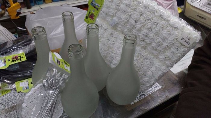 Botellas para el centro de mesa