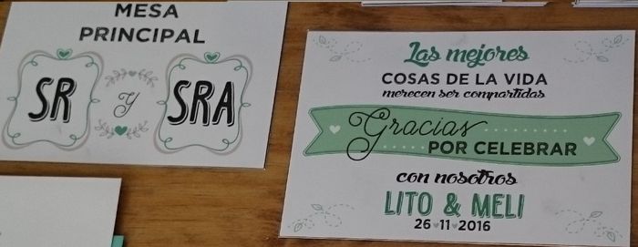 Agradecimiento y mesa principal