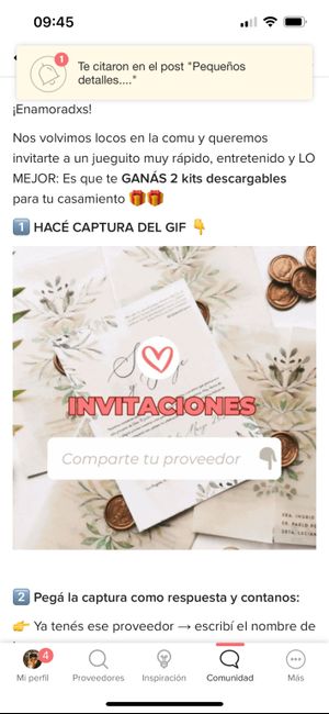 🎁¡COMPARTÍ captura de tu proveedor y GANÁ 2 KITS para tu casamiento!🎁 1