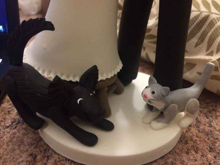 Cake topper - nuestros hijis gatuno y perruno