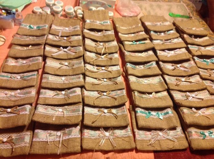 Bolsitas de arpillera para las golosinas