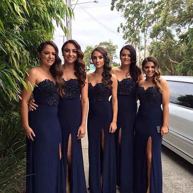 Vestido damas de honor azules
