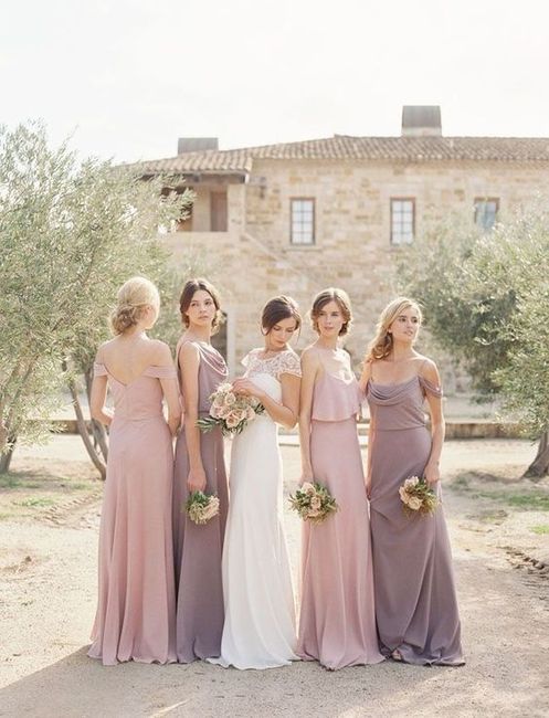 ¿Damas de honor de un solo color o diferentes tonalidades? 1
