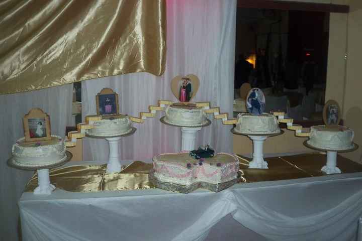 torta y mesa dulce