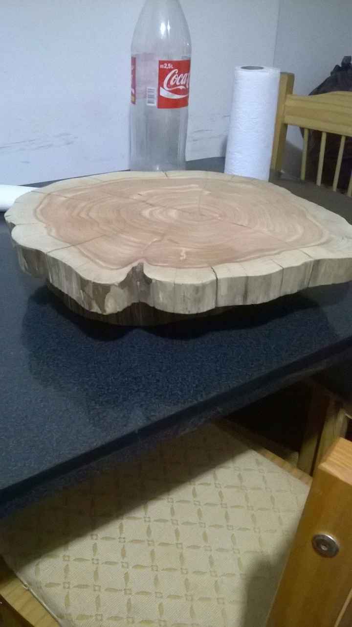 Base de madera para la torta