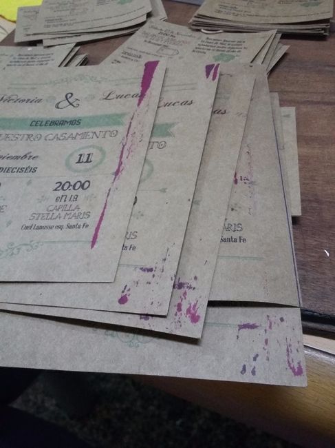 Tarjetas manchadas