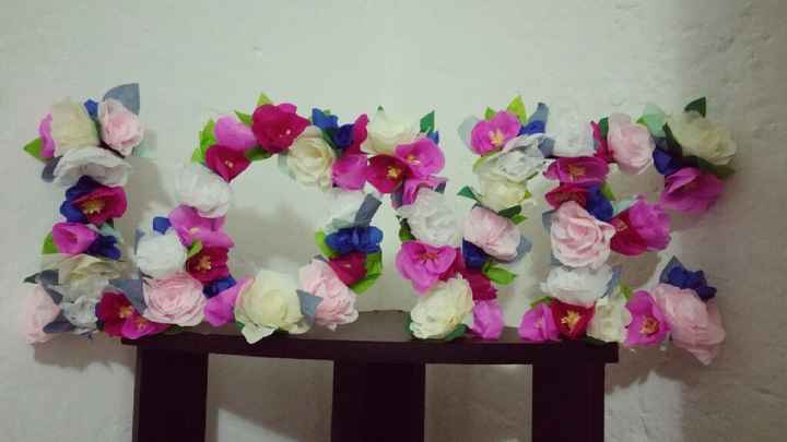 Cartel "love" con flores! - 1