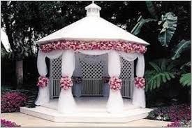 Gazebos con flores naturales. Rosado y amarillo 5