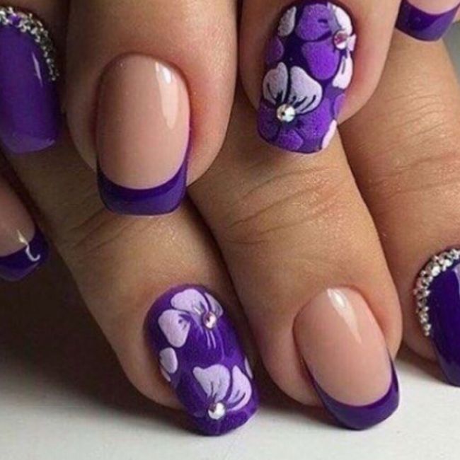 ¡Manicure violeta! 💜 7