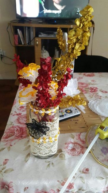 Flores con blondas de papel - 10