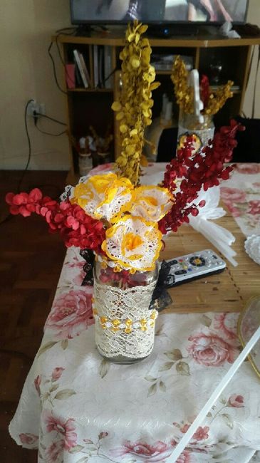 Flores con blondas de papel - 11