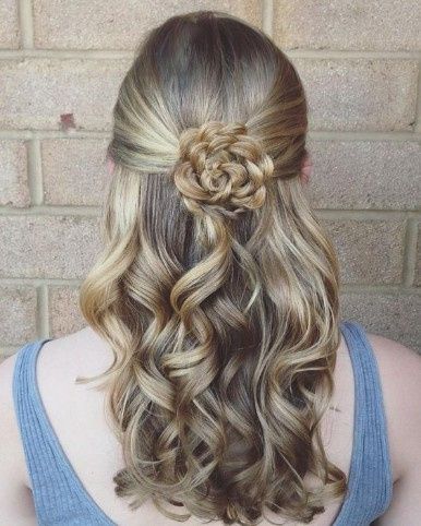 Peinados de novia con flores hechas con el pelo 3
