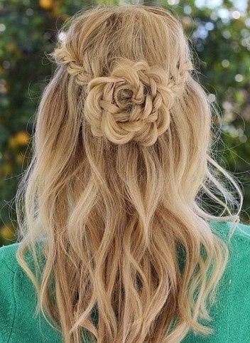 Peinados de novia con flores hechas con el pelo 4