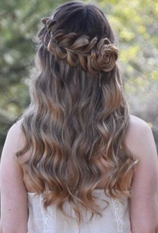 Peinados de novia con flores hechas con el pelo 6