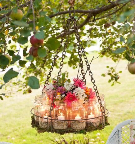 Ideas para decorar tu Casamiento al aire libre con frascos 1