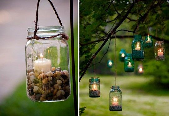 Ideas para decorar tu Casamiento al aire libre con frascos 3