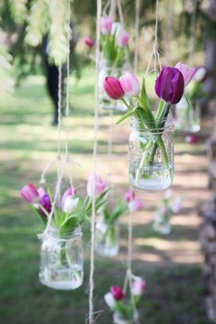 Ideas para decorar tu Casamiento al aire libre con frascos 11