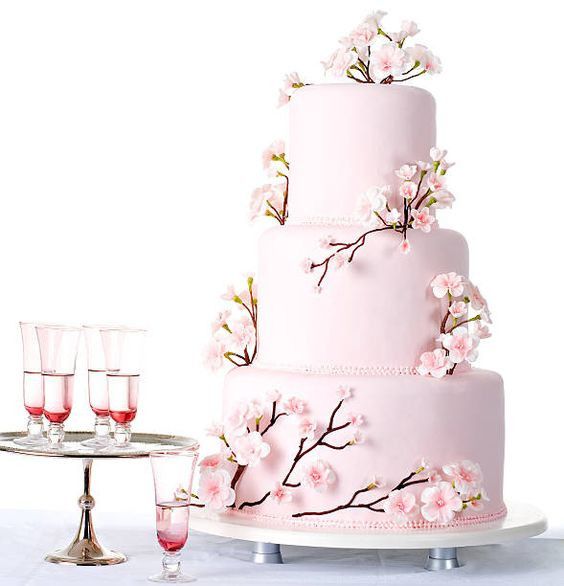Tortas de boda en rosa 7