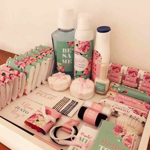 Kit del baño color rosa 8