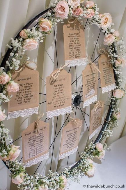 Ideas para decorar tu boda con ruedas de bicicleta 8