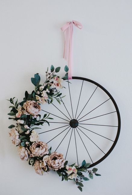 Ideas para decorar tu boda con ruedas de bicicleta 11