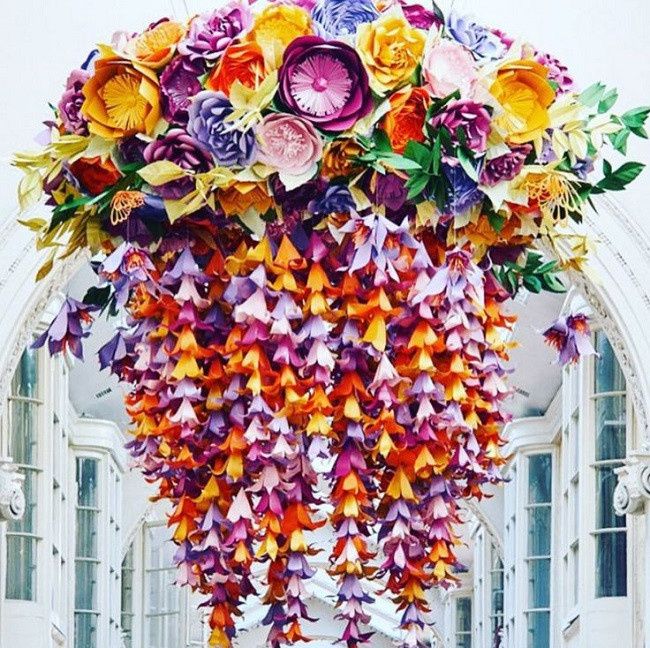 Flores de papel para decorar una boda 5