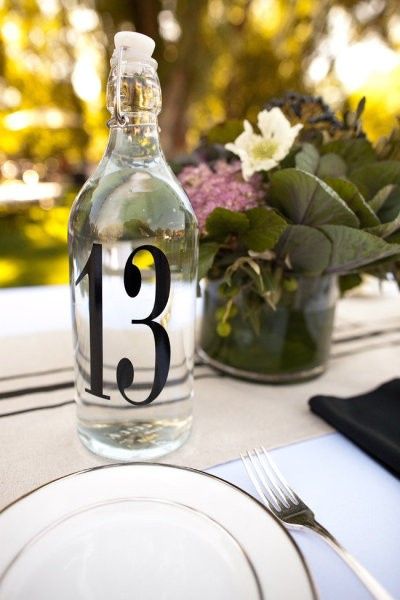 Tendrías tus números de mesa con botellas? 13