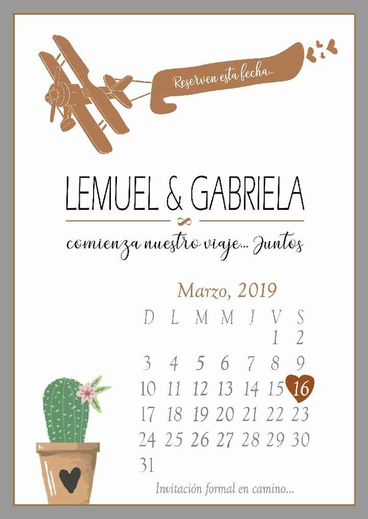 a 6 meses, mandamos nuestro Save they date - 1