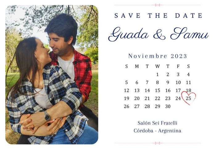 Ya mandamos el save the date 🤍 1