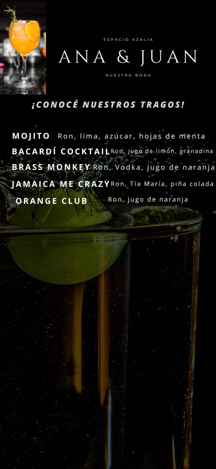 Carta de tragos 🍹 - 2