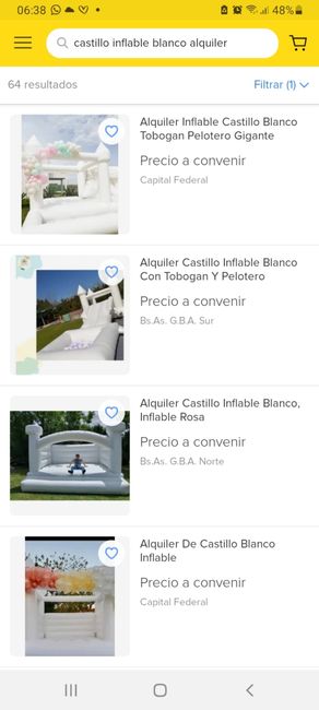 Castillo inflable blanco 1