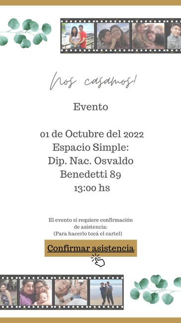 Invitación en Canva con link a la lista de invitados 2