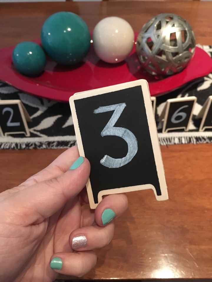 Mis números de mesa, caminos, velas y floreros - 2