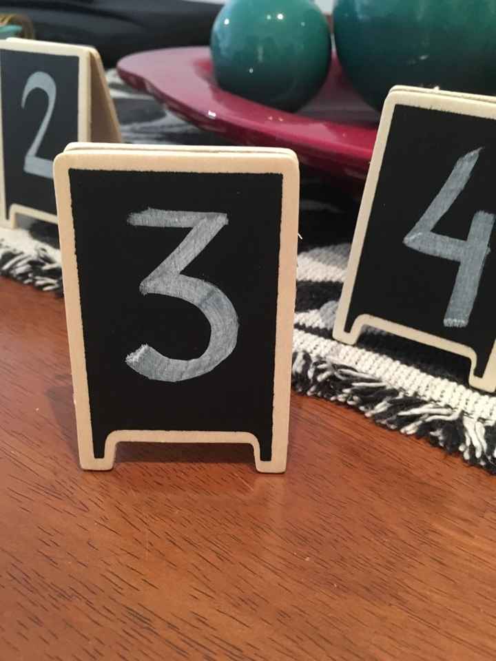 Mis números de mesa, caminos, velas y floreros - 3